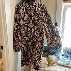 Boden Floral Long Sleeve Dress
